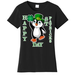 Cute Penguin Happy St Patricks Day Women's T-Shirt