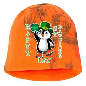 Cute Penguin Happy St Patricks Day Kati - Camo Knit Beanie