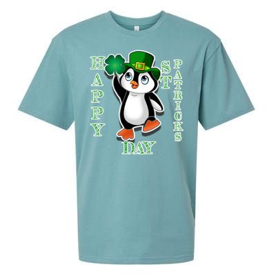 Cute Penguin Happy St Patricks Day Sueded Cloud Jersey T-Shirt