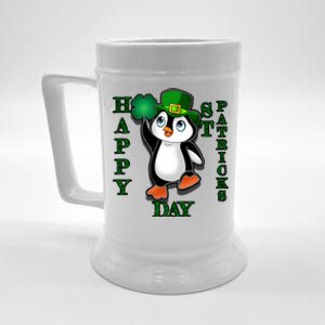 Cute Penguin Happy St Patricks Day Beer Stein