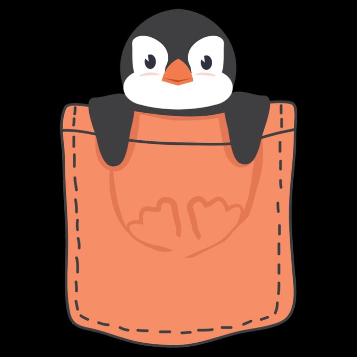 Cute Penguin In Pocket Flexfit Unipanel Trucker Cap