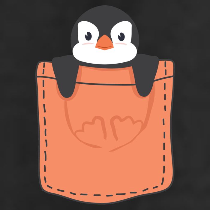 Cute Penguin In Pocket Adult Drive Performance Visor