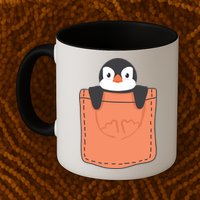 Cute Penguin In Pocket Mug
