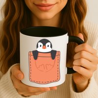 Cute Penguin In Pocket Mug