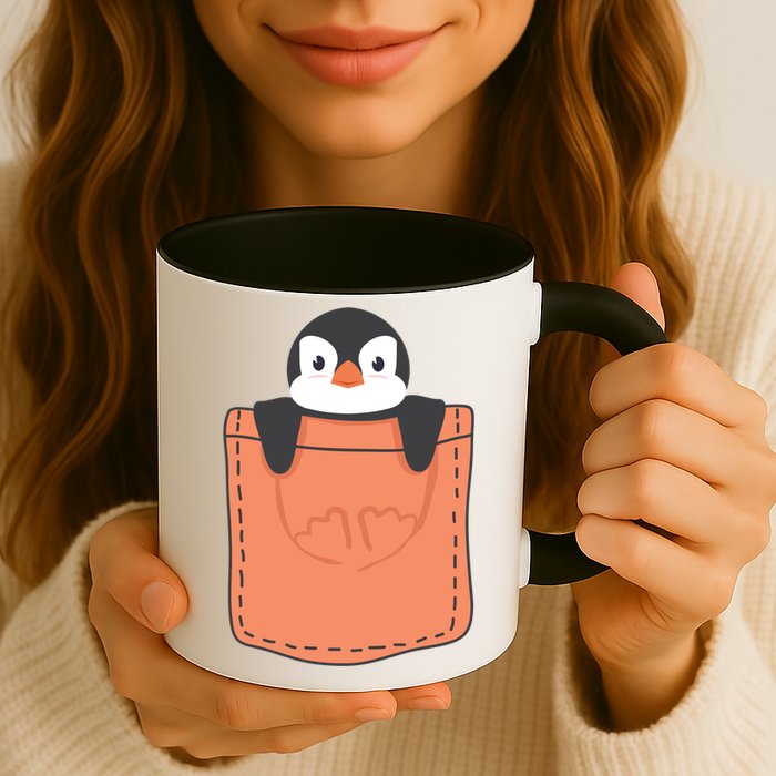Cute Penguin In Pocket Mug