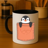 Cute Penguin In Pocket Mug
