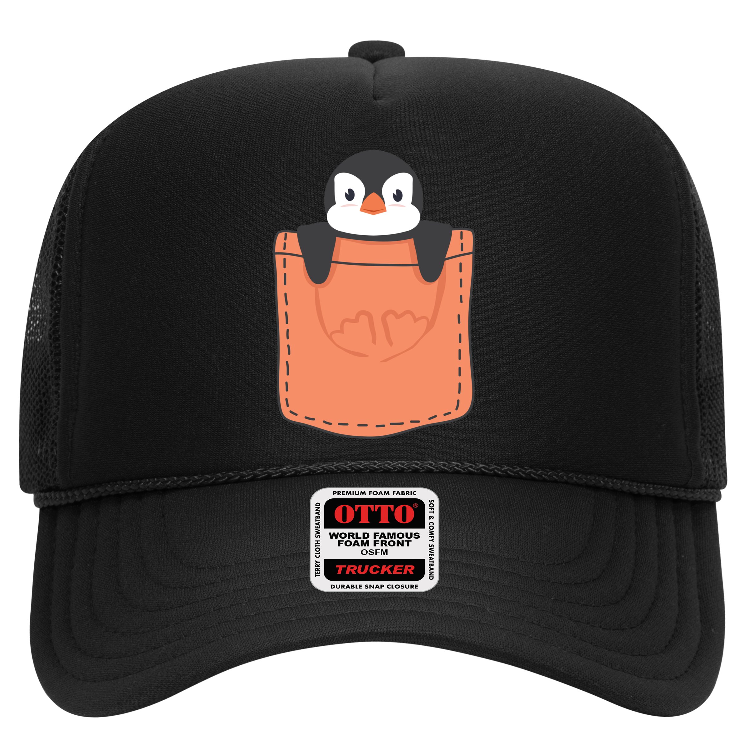 Cute Penguin In Pocket Hat