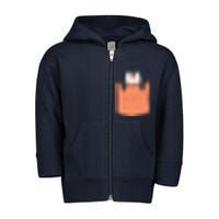 Cute Penguin In Pocket Toddler Zip Fleece Hoodie