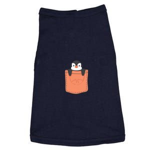 Cute Penguin In Pocket Doggie Tank