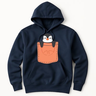 Cute Penguin In Pocket Hoodie