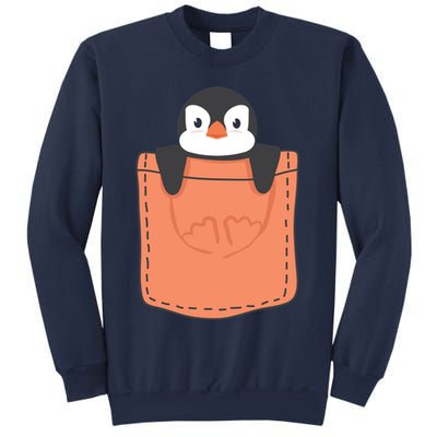 Cute Penguin In Pocket Sweatshirt