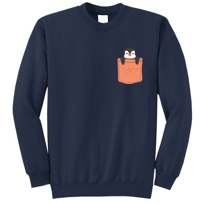 Cute Penguin In Pocket Sweatshirt