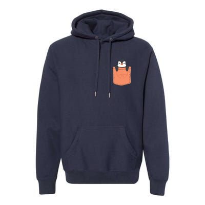 Cute Penguin In Pocket Premium Hoodie