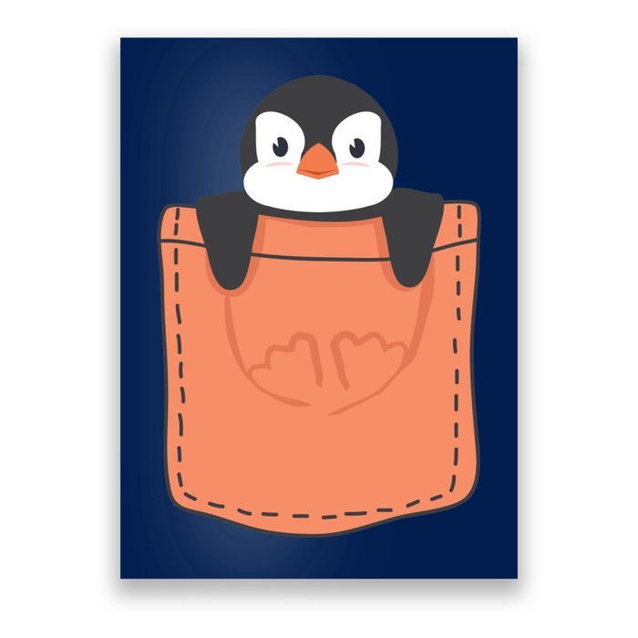 Cute Penguin In Pocket Poster