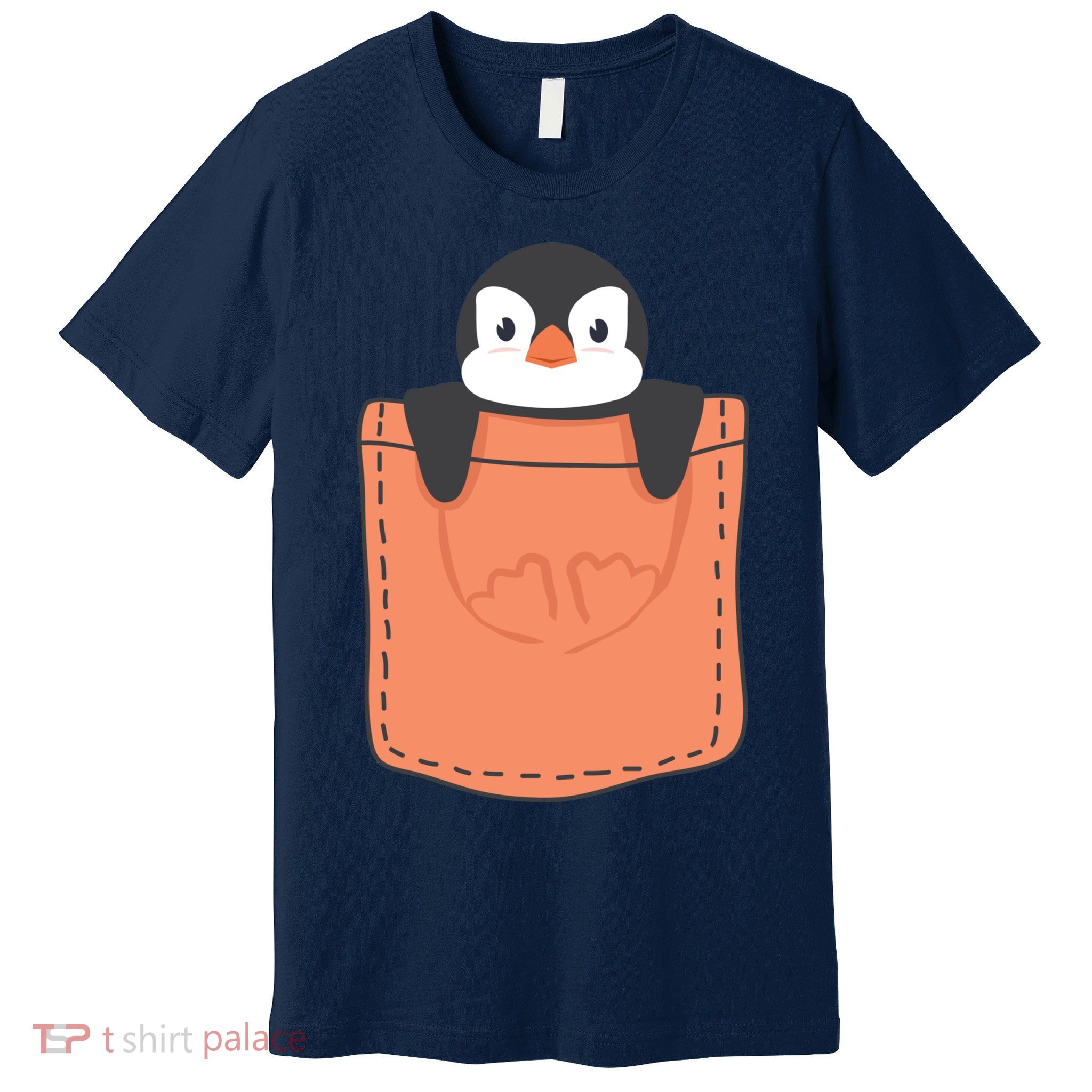 Cute Penguin In Pocket Premium T-Shirt