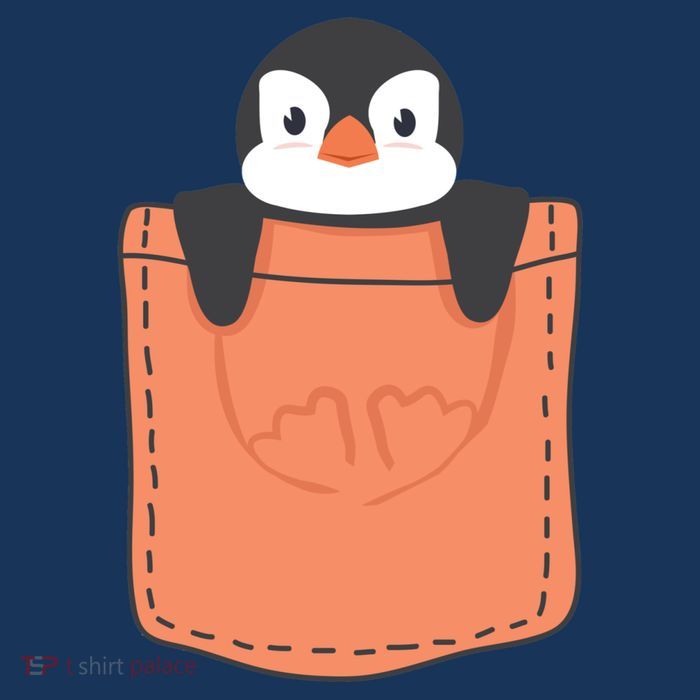 Cute Penguin In Pocket Premium T-Shirt