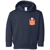 Cute Penguin In Pocket Toddler Hoodie