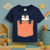 Cute Penguin In Pocket Toddler T-Shirt
