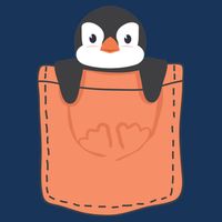 Cute Penguin In Pocket Womens T-Shirt