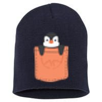 Cute Penguin In Pocket Short Acrylic Beanie