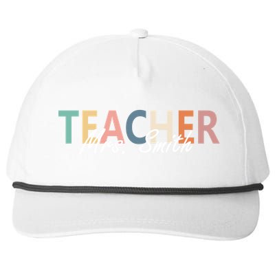 Cute Personalize Teacher Customizable Gift Custom Snapback Five-Panel Rope Hat