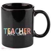 Cute Personalize Teacher Customizable Gift Custom 11oz C Handle Ceramic Mug
