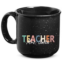 Cute Personalize Teacher Customizable Gift Custom 15oz Campfire Ceramic Mug