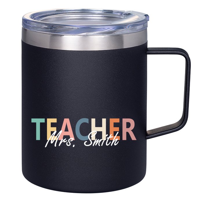 Cute Personalize Teacher Customizable Gift Custom 12oz Stainless Steel Coffee Mug