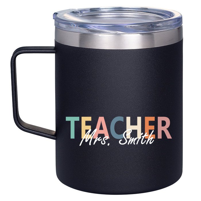 Cute Personalize Teacher Customizable Gift Custom 12oz Stainless Steel Coffee Mug