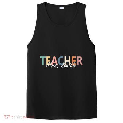 Cute Personalize Teacher Customizable Gift Custom PosiCharge Competitor Tank