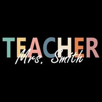 Cute Personalize Teacher Customizable Gift Custom Cropped Pullover Crew