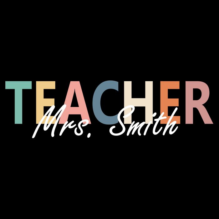 Cute Personalize Teacher Customizable Gift Custom Cropped Pullover Crew