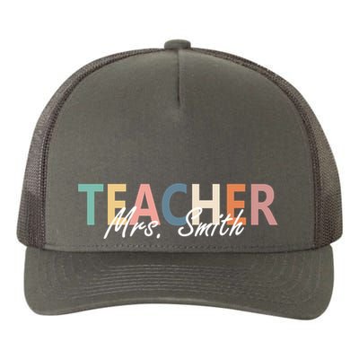 Cute Personalize Teacher Customizable Gift Custom Yupoong Adult 5-Panel Trucker Hat