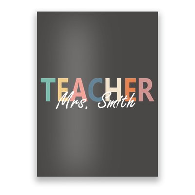 Cute Personalize Teacher Customizable Gift Custom Poster