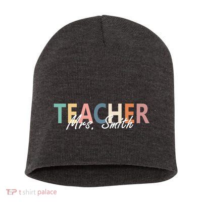 Cute Personalize Teacher Customizable Gift Custom Short Acrylic Beanie