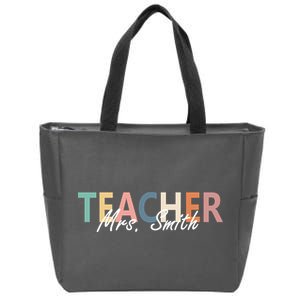 Cute Personalize Teacher Customizable Gift Custom Zip Tote Bag