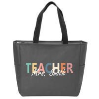 Cute Personalize Teacher Customizable Gift Custom Zip Tote Bag