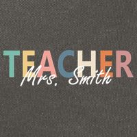 Cute Personalize Teacher Customizable Gift Custom Cotton Canvas Backpack