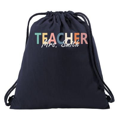 Cute Personalize Teacher Customizable Gift Custom Drawstring Bag