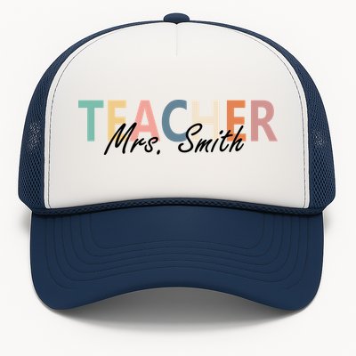 Cute Personalize Teacher Customizable Gift Custom Trucker Hat