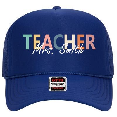 Cute Personalize Teacher Customizable Gift Custom High Crown Mesh Back Trucker Hat