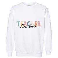 Cute Personalize Teacher Customizable Gift Custom Garment-Dyed Sweatshirt