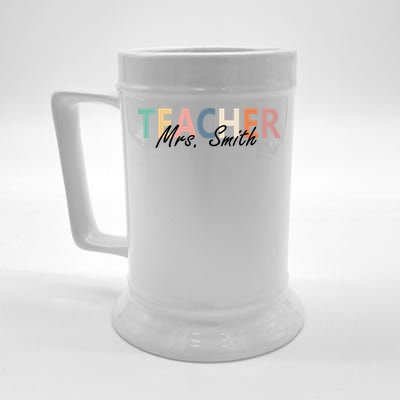 Cute Personalize Teacher Customizable Gift Custom Beer Stein