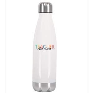 Cute Personalize Teacher Customizable Gift Custom Stainless Steel Insulated Water Bottle