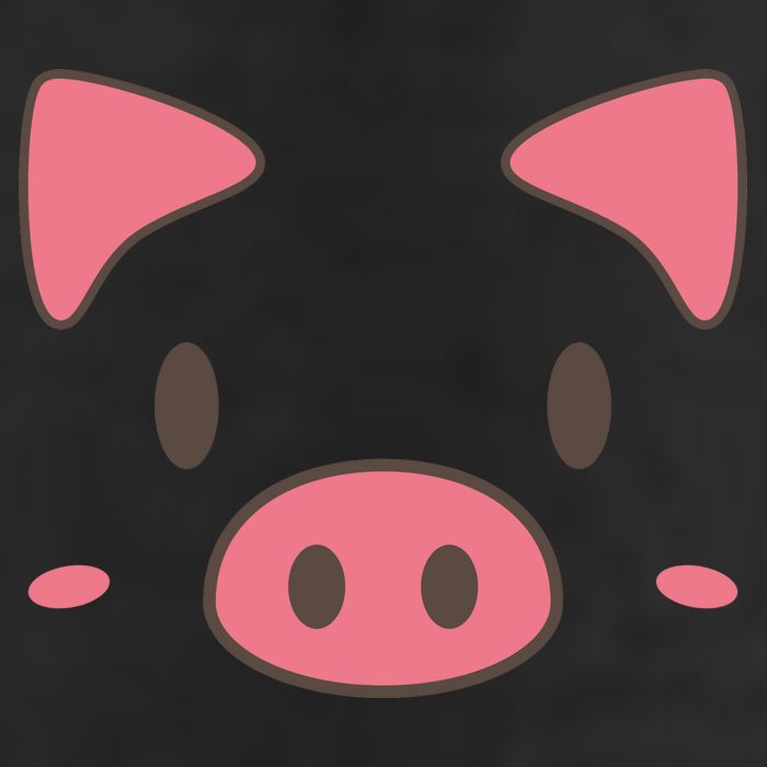 Cute Piggy Face Halloween Costume 7 Panel Mesh Trucker Snapback Hat