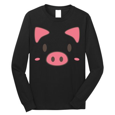 Cute Piggy Face Halloween Costume Long Sleeve Shirt