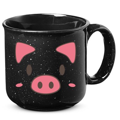 Cute Piggy Face Halloween Costume 15oz Campfire Ceramic Mug