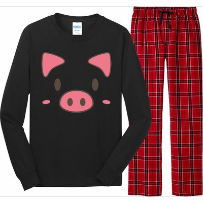 Cute Piggy Face Halloween Costume Long Sleeve Pajama Set