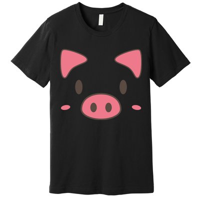 Cute Piggy Face Halloween Costume Premium T-Shirt