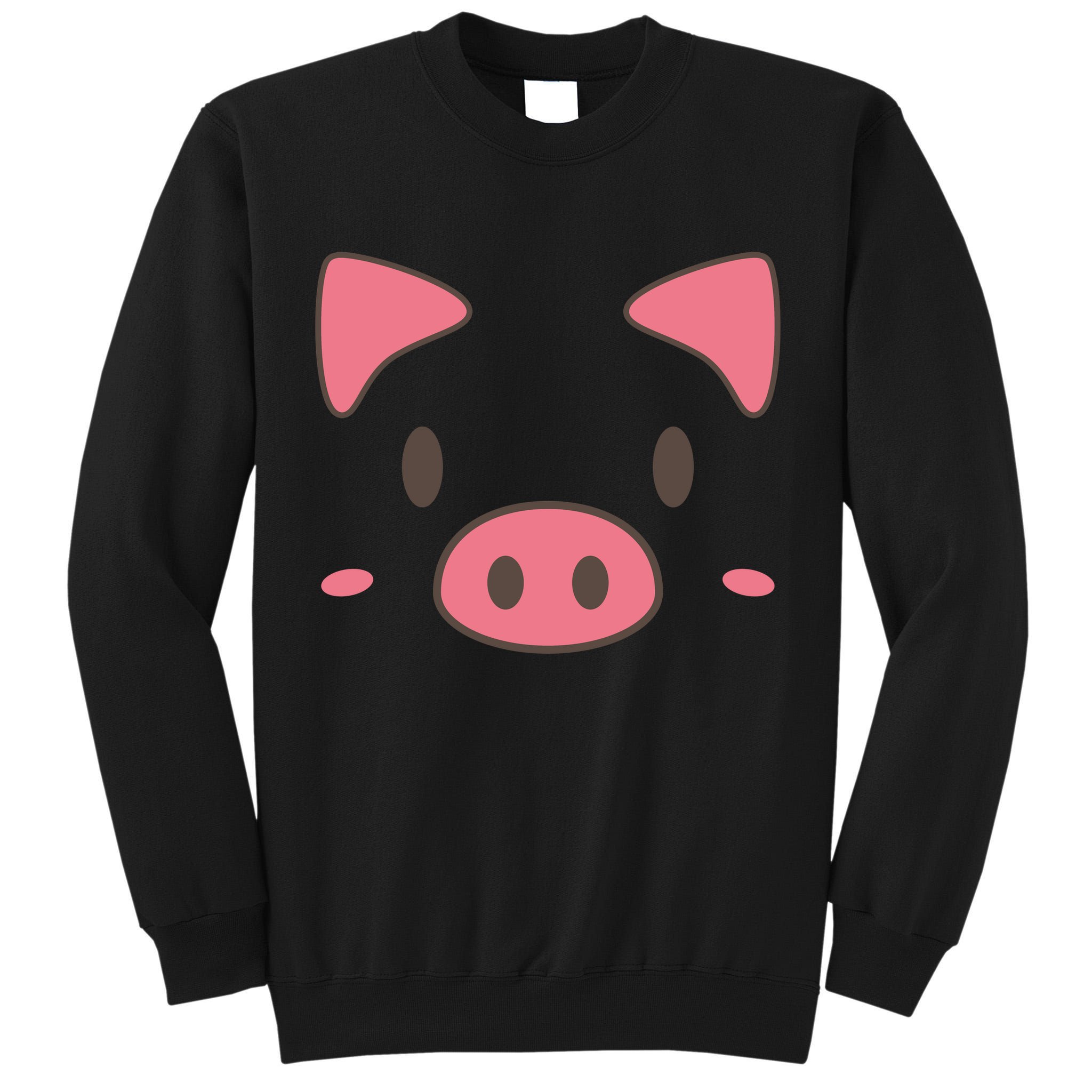 Cute Piggy Face Halloween Costume Tall Sweatshirt
